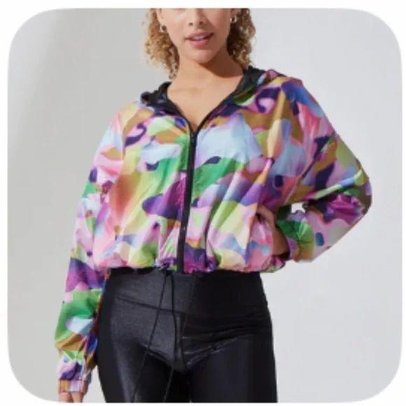 NWOT Noli Prism Camo Windbreaker Jacket Size S - Picture 8 of 10